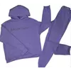 Дитячий спортивний костюм на дівчинку фіолетовий "Мама та дочка" (Плотна, тепла тканина, не кашлатиться) 140-146
