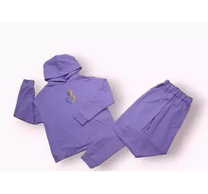 Дитячий спортивний костюм на дівчинку "Фіолетовий" 140 см-164 см. Двонитка Опт і роздріб дитячого одягу